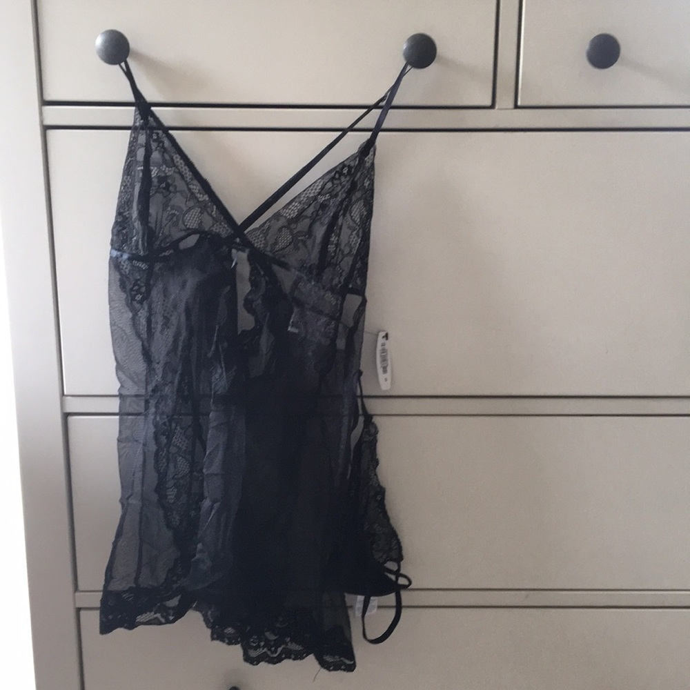 Black lace nightie